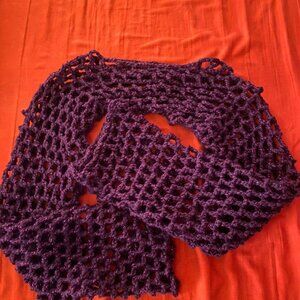 Purple Glittery Crochet Shrug